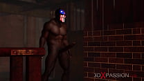 Sub-slut gagged and fucked. Big tits whore gets fucked hard by black cock