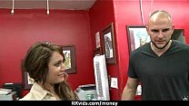 Slutty amateur babe is paid cash from some crazy public sex 14