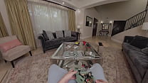 VR Bangers: Hot Stepsister Rides A Dildo And Sucks  A Real Huge Dick pt.2