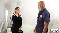 BBC Stallion Shaun Dam Fucks Inked PAWG Red August In Glasses!