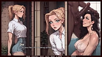 Big BLACK Cock Fucks Stepmom While Blonde Teen Watches- Hentai Game