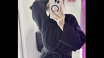 Robe feeling soft but my tits feel softer