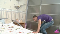 Clover Z gets maniacal... Felix K doggystyles and gets mounted by the sweet blondie who got cum cravings. Watch her get on her knees to try the taste of that warm jizz. Don't miss it.