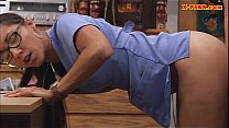 Babe in need of money fucked by pawn man in the backroom