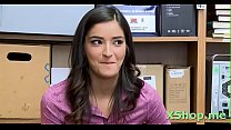 Beautiful barely legal chick cumming on huge pipe