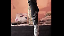 black leggings walking
