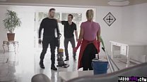 Robby Echo and Johnny Goodluck have a little time to fuck the maid