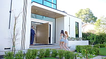 Sex Crazed Content Creators Aubry Babcock and Scarlet Skies Tempt Hung Realtor Into Threesome Fun GP3284