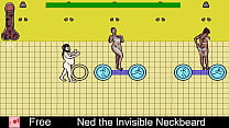 Ned the Invisible Neckbeard (free game itchio) 2D, Adult, Erotic, NSFW, nudity, one-button