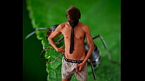 Ant theme underwear cock play