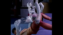 invisible girl, living clothes, sitting on penis