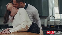Watch natural busty milf suck and fuck big dick and lick it deep