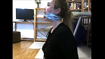 UK Adult Star Misha Mayfair Heavily Muzzled With Duct Tape, Sockgag And Pantygag!