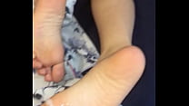 Cumshot all over Sexy girls feet