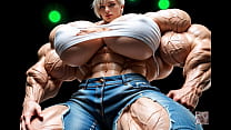 Pump Factory FMG AI muscle growth video feat. Ms. Arcane from DC Comics