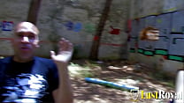Big boomed Canadian milf fucked in the woods