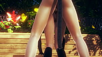 Ladybug Hentai - Masturbation & penetrated by CatNoir in a park