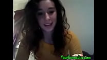 Hot horny curly brunette in 20 years