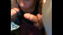 Teen wife sucks 2 cocks