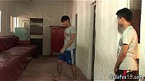 Two horny gay boys kiss and give head