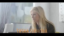 Cunning blonde Tasha R. is making an exciting video of herself