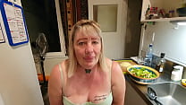 NZ MILF slut kicked in the cunt several times before pissing on the floor