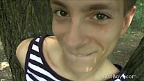 More of Derek Gustafson, cute boy with huge dick, which stays hard forever! See him getting help wity it in public park, then more fun with his huge dick after lifting some weights in the garden!