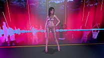 Fit naked Tifa Lockhart stripping at public dance floorfor her devoted fans