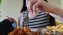 italian couple goes out for lunch then she gets fucked hard doggystyle with creampie