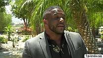 Wealty black dude shows his mansion to his shemale client that wants to rent his place.But first,she throat his BBC and she gets her ass fuck so hard.