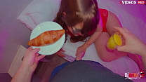 Stepmom takes cock in her mouth and bends over for anal sex in big ass.