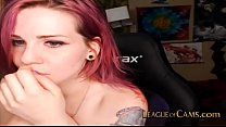 Nerdy Pink Haired Girl Loves Chatting with Viewers