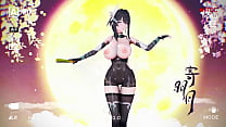 Aether Gazer Ying Zhao Hentai Undress Dance Big Boobs Bouncing MMD 3D Yellow Hand Fan (CLIP)