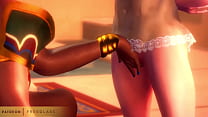 Lesbian Urbosa Fingers Young Slave Girl Zelda