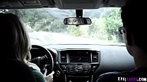 Teen student fucked during driving lesson session