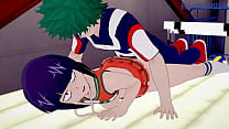 Tsuyu Asui and Kyoka Jiro and Izuku Midoriya intense sex. - My Hero Academia Hentai  Tsuyu Asui and Kyoka Jiro and Izuku Midoriya intense sex. - My Hero Academia Hentai
