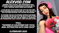 Hotkinkyjo with love give present her gaping anal hole and fuck it with huge dildo