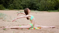 Flexible Teen at the Beach and in Bed