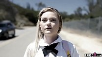 Dirty teen on her way home from anal with a stranger