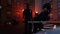 Arrestada por un policia.