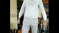 It's fall in Buenos Aires and cold, Pervy PapiFachero has to put on sweats, BOO, I hate having to wear clothes in my home ...