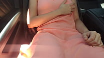 Fit college girl, Callie May, masturbates in car