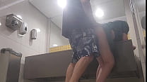 Couple caught fucking in public toilets