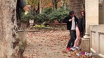Blonde Monica wants to have a public sex session with Adrian Dimas!