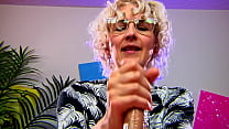 Curly blonde makes him cum
