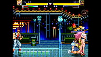 Cute lady having sex with men in a park in erotic hentai ryona game