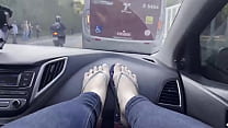 dentro do carro