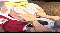 Hentai pink hair girl ninja's fucking a guy lay down