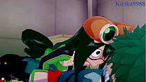 Tsuyu Asui and Mt. Lady and Izuku Midoriya intense sex. - My Hero Academia Hentai  Tsuyu Asui and Mt. Lady and Izuku Midoriya intense sex. - My Hero Academia Hentai