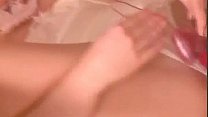 Horny babysitter caught masturbating by the dad